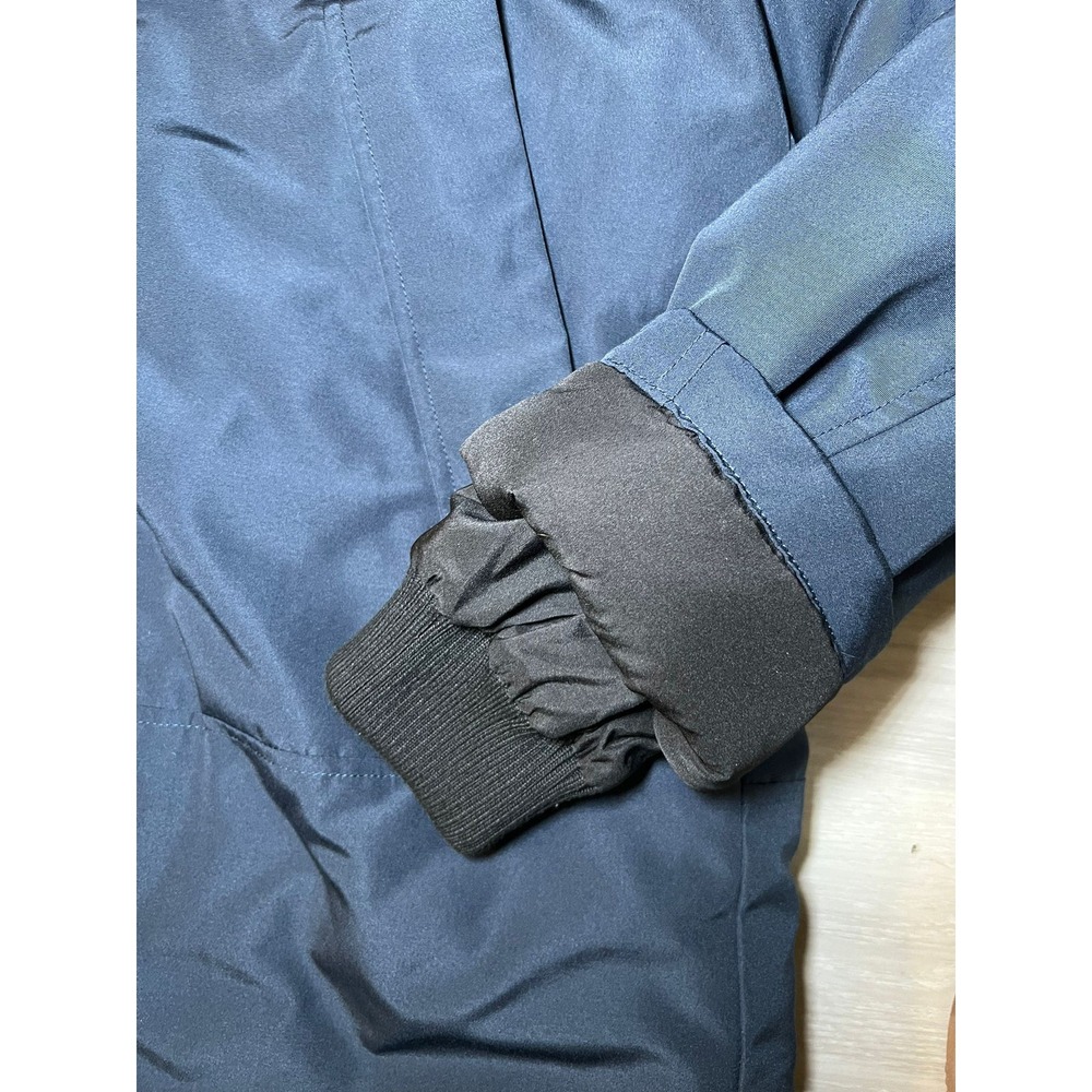 Primark Men's Navy Blue Hooded Parka Jacket Medium Shower Resistant Thermal - Picture 15 of 16